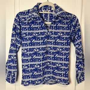 Vintage 70s Los Angeles Rams Button Down